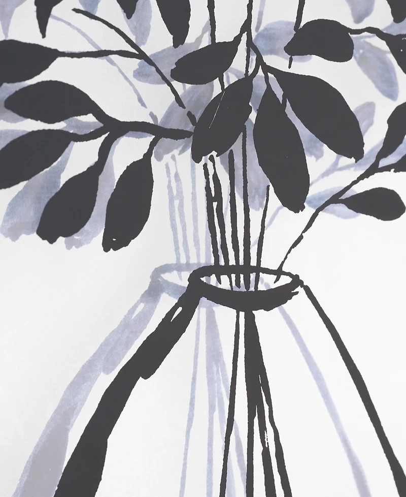 American Art Decor Branch Leaves in a Vase Printed Glass Wall Art, 12" x 15"