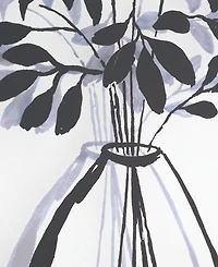 American Art Decor Branch Leaves in a Vase Printed Glass Wall Art, 12" x 15"