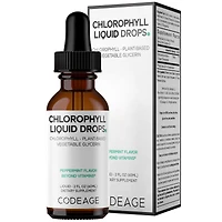 Codeage Chlorophyll Liquid Drops Supplement - Chlorophyll 50 mg per Serving, Liquid Chlorophyll Water, Organic Peppermint Flavor Clorofila Drink