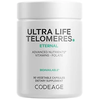 Codeage Ultra Life Telomeres Supplement - 5 Mthf Folate Vitamin B9, Vitamin B12 Methylcobalamin, Vitamin D3, L-Theanine, Ashwagandha