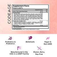 Codeage Skin Probiotics + Prebiotics - Skin Care Routine Supplement - 50 Billion Cfu - Ayurvedic Botanical Herbs - Face Probiotics