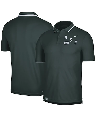 Men's Nike Green Michigan State Spartans Wordmark Performance Polo Shirt