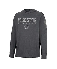 Men's Colosseum Charcoal Boise State Broncos Team Oht Military-Inspired Appreciation Hoodie Long Sleeve T-shirt