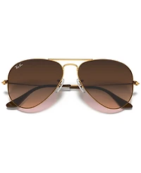 Ray-Ban Unisex Sunglasses, RB3025 Aviator Gradient