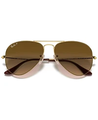 Ray-Ban Unisex Polarized Aviator Classic Sunglasses, RB3025