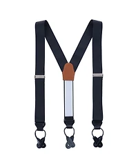 Trafalgar Men's Phoenix 38mm Grosgrain Non Stretch Ribbon Button End Suspenders