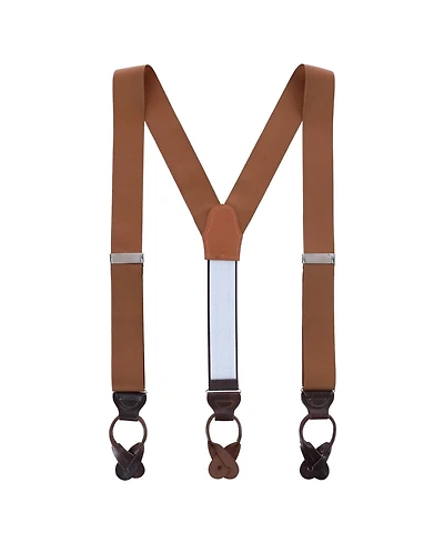Trafalgar Men's Phoenix 38mm Grosgrain Non Stretch Ribbon Button End Suspenders