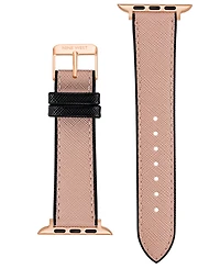 Nine West Women's Saffiano Textured Faux Leather Band designed for Apple Watch 42mm (Series 1-3 only) & 44/45/46/49mm (Ultra & Ultra 2)