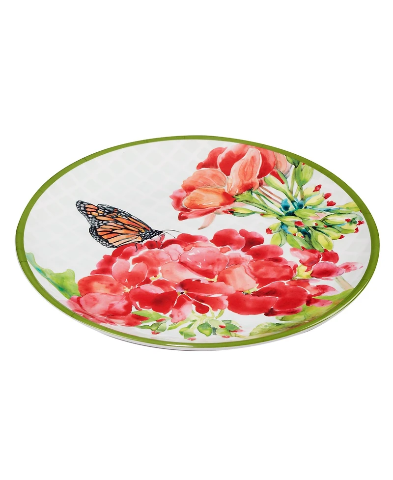 Certified International Geraniums Melamine Platter, Set of 2