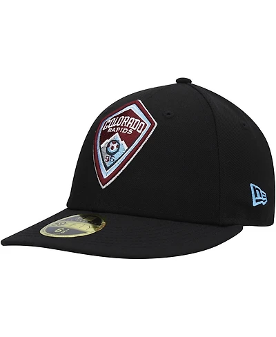 Men's New Era Black Colorado Rapids Primary Logo Low Profile 59FIFTY Fitted Hat