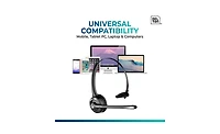 Delton Wireless Computer Headset with Usb Dongle and Hook, Bluetooth Headset with Noise Canceling Mic, 15 Hrs talk time, Wireless Headset for Computer