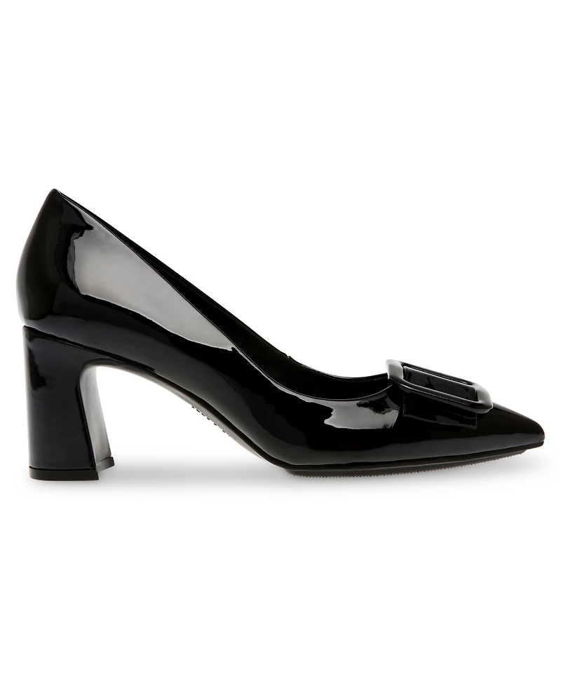 Anne Klein Women's Bentley Buckle Block Heel Pumps