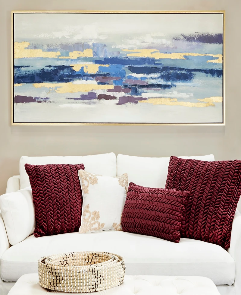 Rosemary Lane Canvas Abstract Framed Wall Art with Gold-Tone Frame, 71" x 2" x 31"