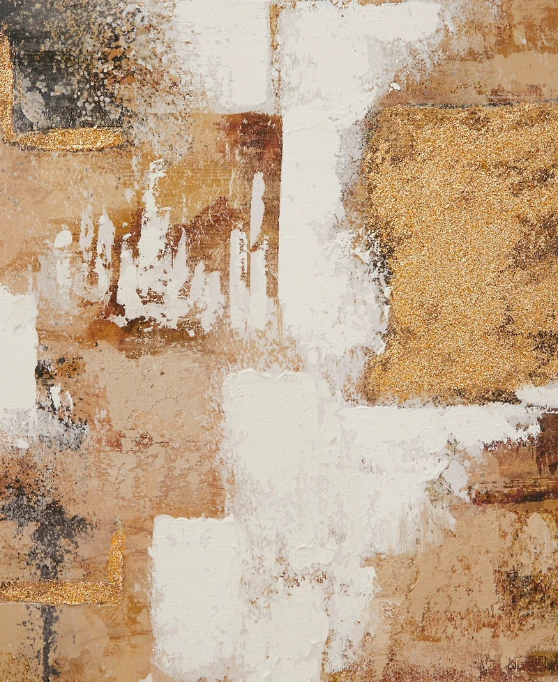CosmoLiving by Cosmopolitan Canvas Abstract Framed Wall Art with Gold-Tone Frame, 36" x 2" x 47"