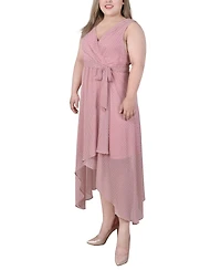 Ny Collection Plus Size Sleeveless Wrap Chiffon Dress