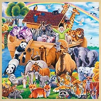 Masterpieces Wood Fun Facts - Noah's Ark 48 Piece Wood Jigsaw Puzzle
