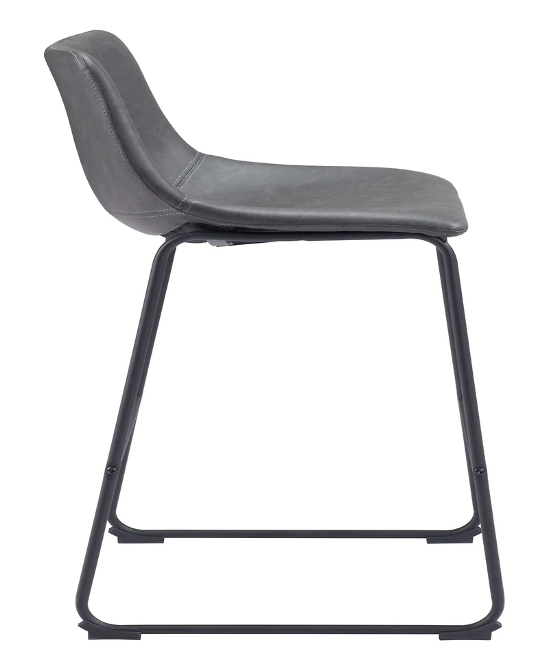 Zuo 39" each, Set of 2 Steel, Polyurethane Smart Bar Chair