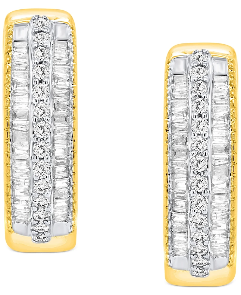 Diamond Hoop Earrings (1/4 ct. t.w.) Sterling Silver