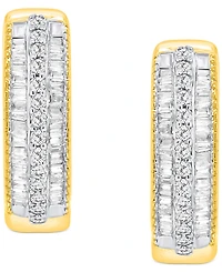 Diamond Hoop Earrings (1/4 ct. t.w.) Sterling Silver