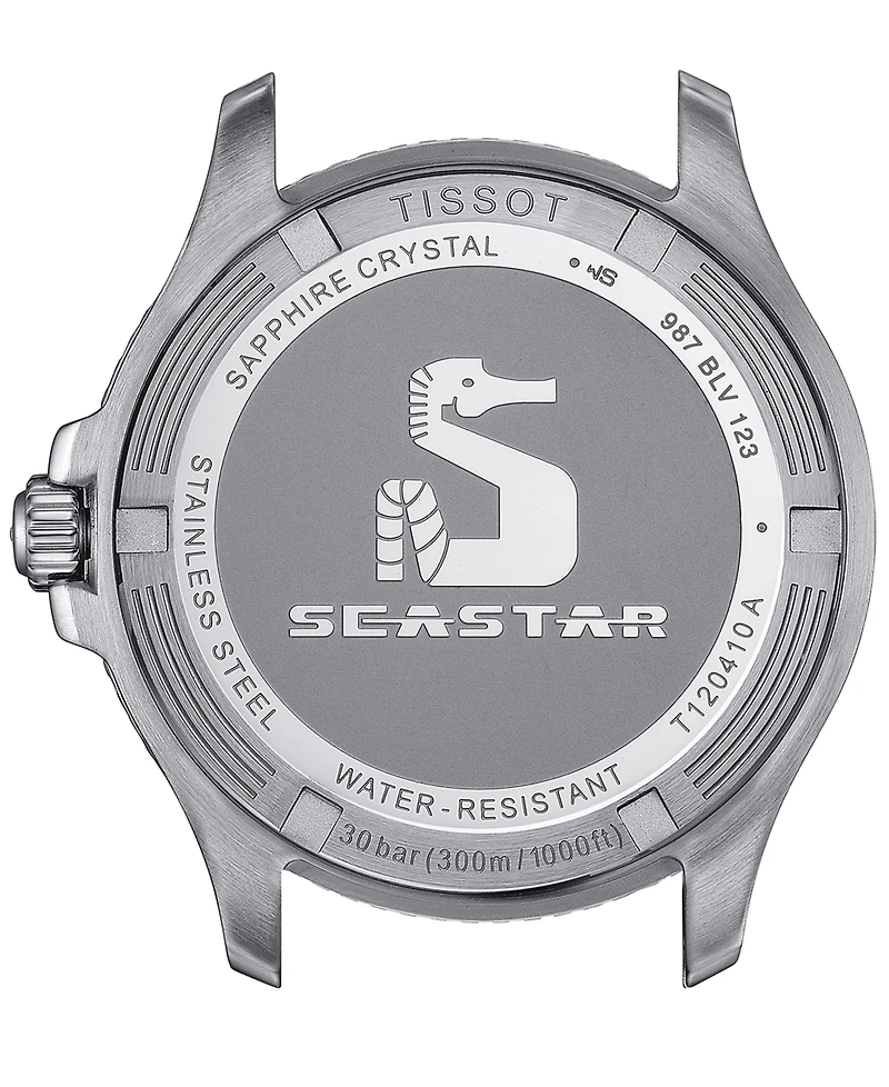 Tissot Men's Swiss Seastar 1000 Black Rubber Strap Watch 40mm