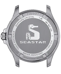Tissot Men's Swiss Seastar 1000 Black Rubber Strap Watch 40mm