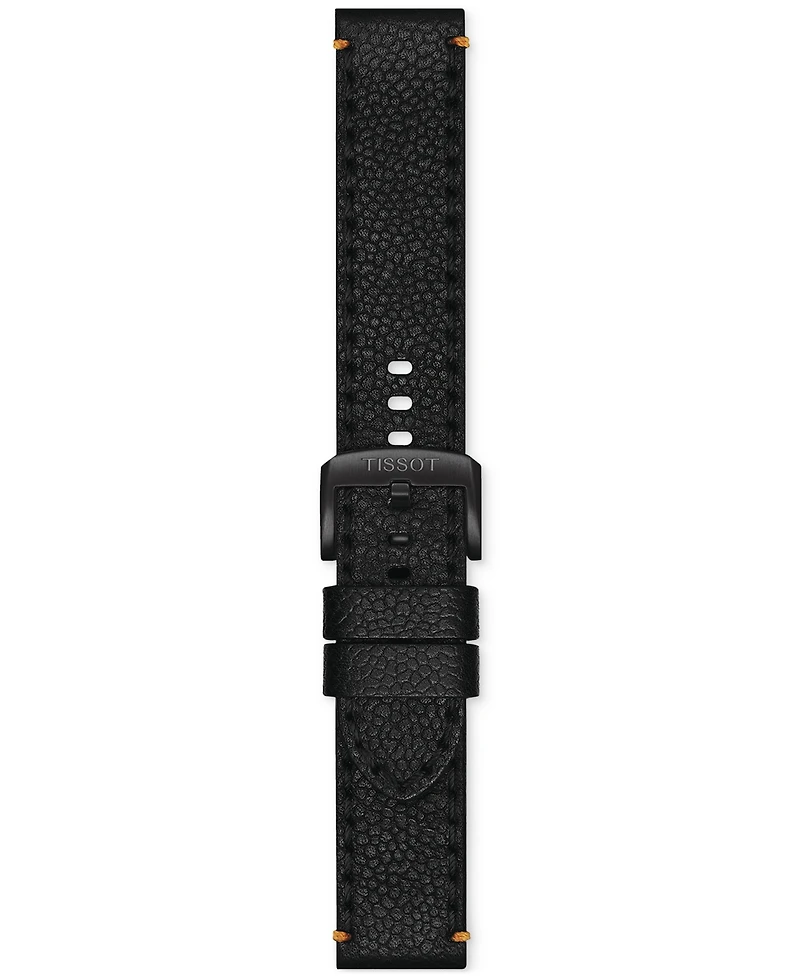 Tissot Men's Swiss Chronograph Supersport Black Leather Strap Watch 46mm