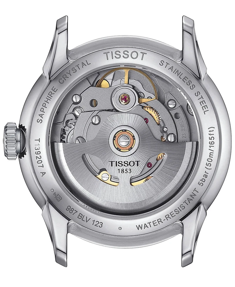 Tissot Women's Swiss Automatic Chemin des Tourelles Powermatic 80 Red Leather Strap Watch 34mm