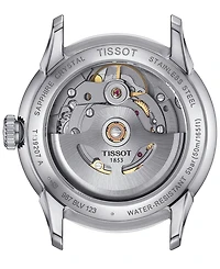 Tissot Women's Swiss Automatic Chemin des Tourelles Powermatic 80 Red Leather Strap Watch 34mm