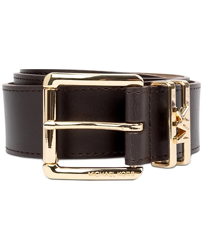 Michael Kors Women's Genuine Leather Logo Belt