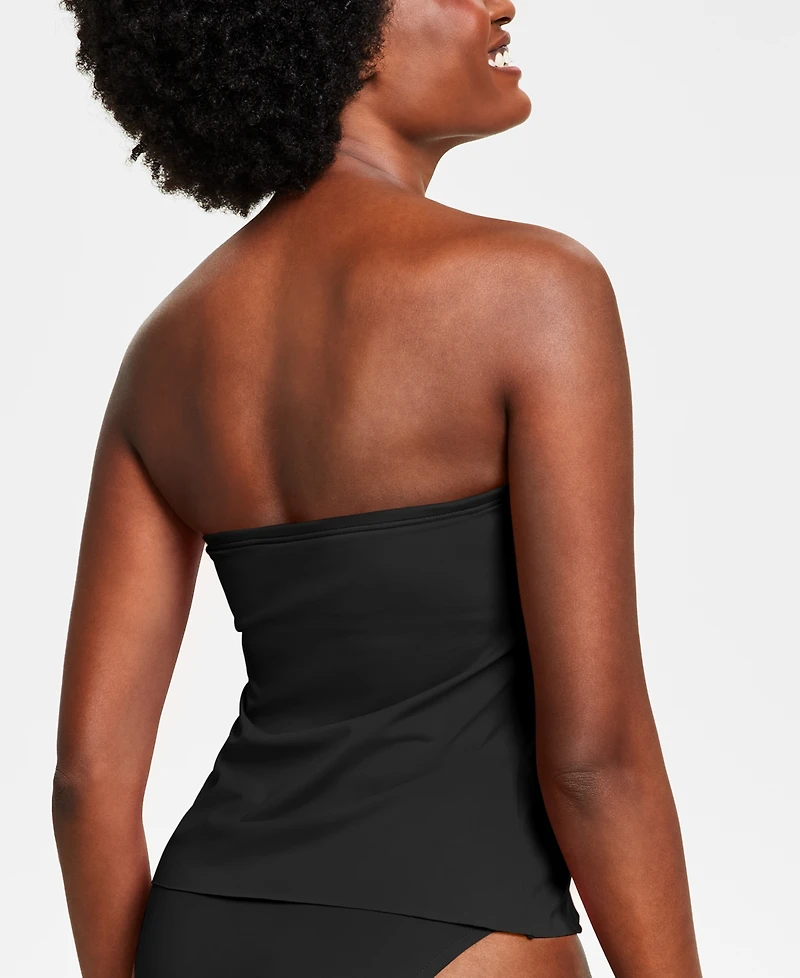 Vince Camuto Strapless Draped Tankini Top
