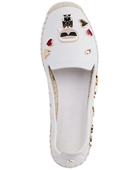 Karl Lagerfeld Paris Women's Michaela Embellished Slip-On Espadrille Flats