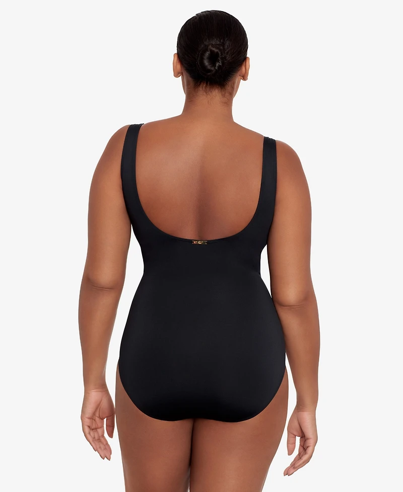 Lauren Ralph Women's Ruffle One Piece Swimsuit