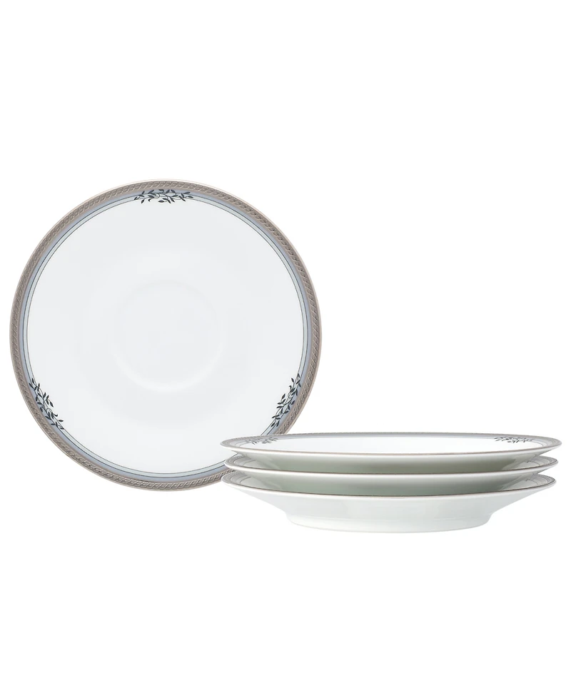 Noritake Laurelvale 4 Piece Saucer Set, Service for 4
