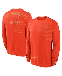 Men's Nike Orange San Francisco Giants Statement Ball Game Fleece Pullover Sweatshirt