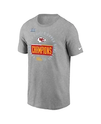 Men's Nike Gray Kansas City Chiefs Super Bowl Lvii Champions Locker Room Trophy Collection T-shirt