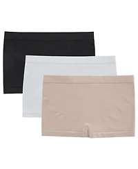 On Gossamer Women's Cabana Cotton Seamless Boyshort Underwear 3-Pack G0331P3