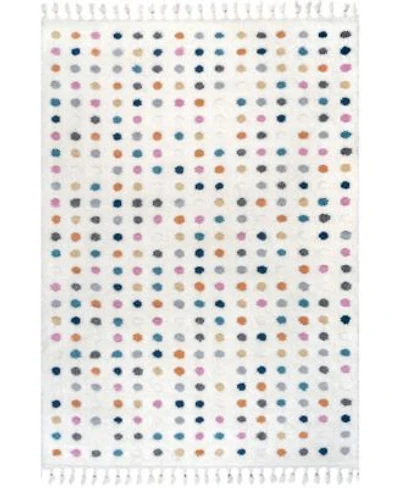 Nuloom Loft Behati Polka Dot Kids Tasseled Area Rug