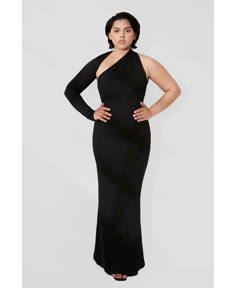 Marcella Plus Size Manhattan One Shoulder Gown