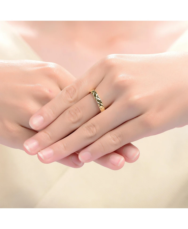 Ra 14K Gold Plated Modern Band Ring