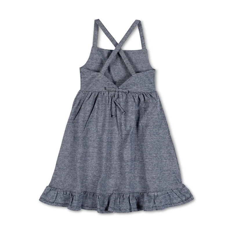 Hope & Henry Baby Girls Organic Cotton Sleeveless Knit Flounce Sundress