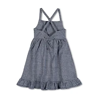 Hope & Henry Baby Girls Organic Cotton Sleeveless Knit Flounce Sundress