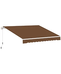 Outsunny 10'x8' Retractable Patio Awning/Sun Shade for Outdoor Patio