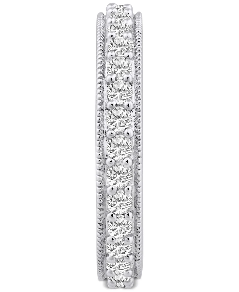 Diamond Beaded Edge Eternity Band (7/8 ct. t.w.) 14k Gold