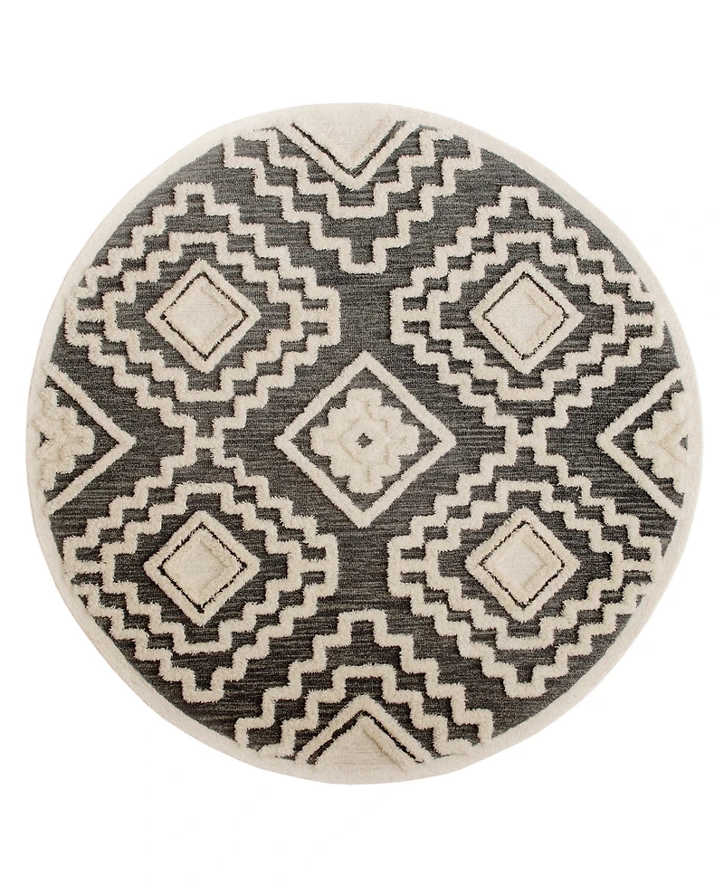 Closeout! Lr Home Sweet SINUO54113 6' x 6' Round Area Rug