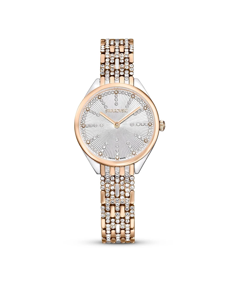 Swarovski Women's Quartz Attract Mixed Metal Watch, Swiss Made 30mm
