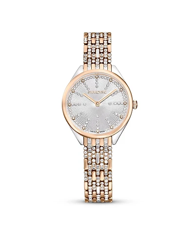 Swarovski Women's Quartz Attract Mixed Metal Watch, Swiss Made 30mm