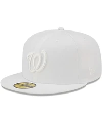 Men's New Era Washington Nationals White on 59FIFTY Fitted Hat