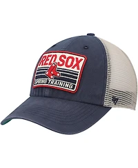 Men's '47 Brand Navy, Tan Boston Red Sox Four Stroke Clean Up Trucker Snapback Hat