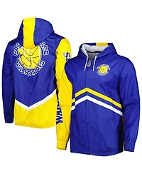 Men's Mitchell & Ness Royal Golden State Warriors Undeniable Full-Zip Windbreaker Jacket