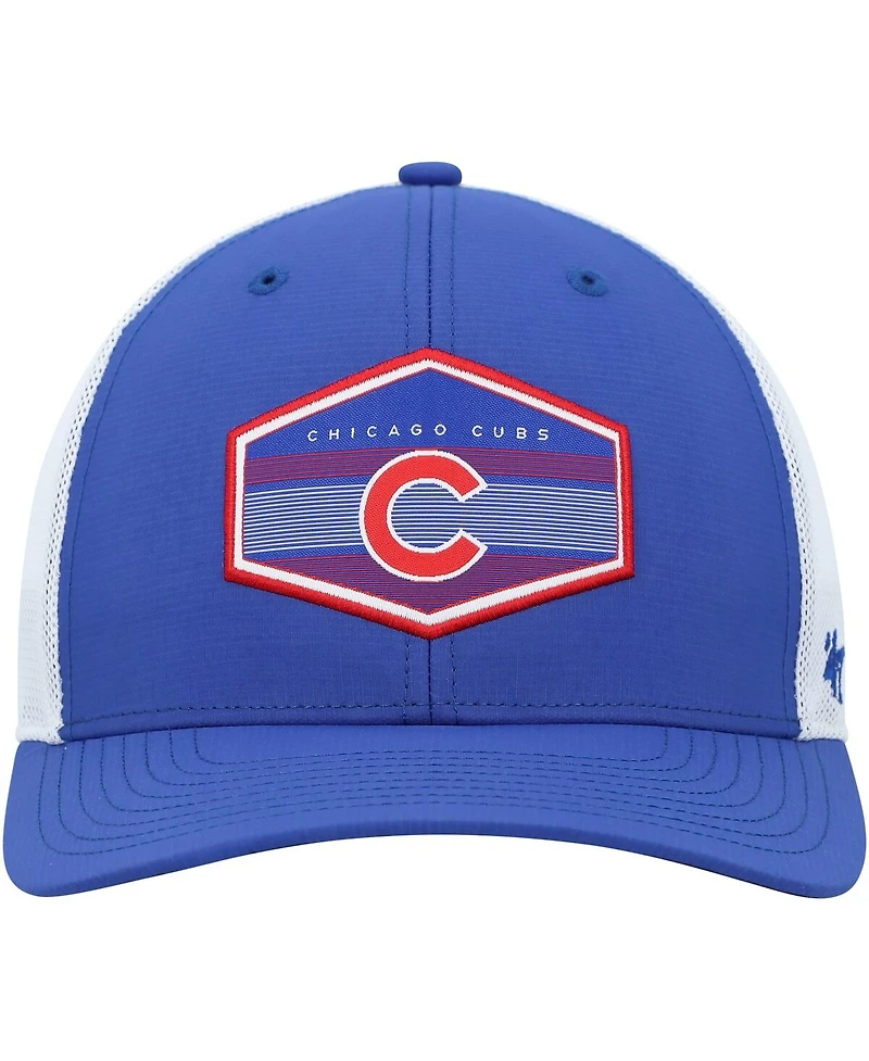 Men's '47 Brand Royal, White Chicago Cubs Burgess Trucker Snapback Hat